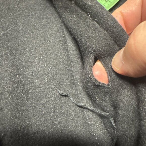 Talula Wool Blend Jacket Women’s M Black Utility Coat Buffalo Plaid Lining - Picture 7 of 8